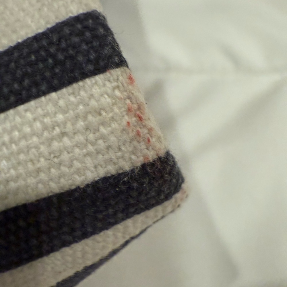 J. Crew Striped Espadrilles Flats Pull On White Blue Size 10 Coastal summer - Picture 7 of 9